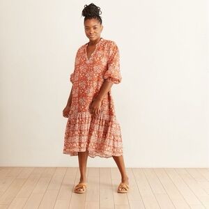 Cleobella Sara Midi Dress Terracotta